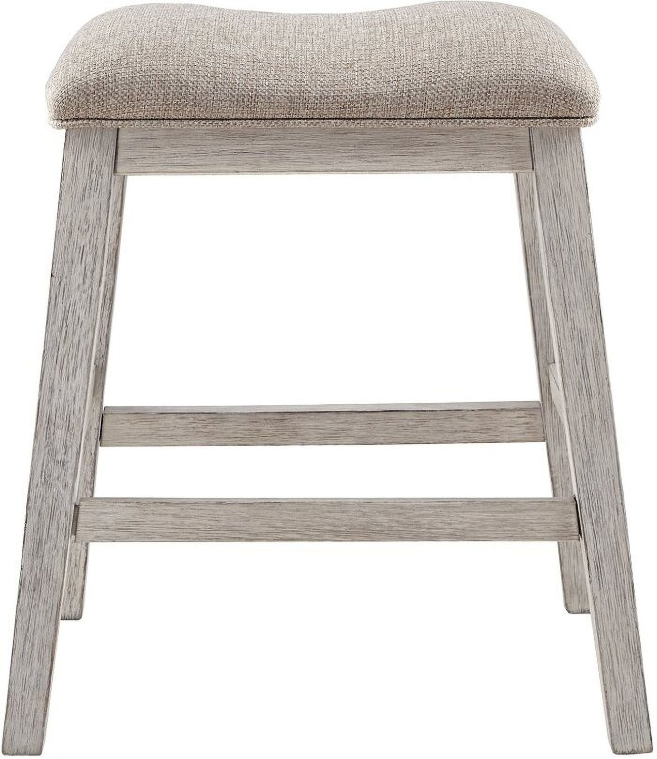 Skempton White And Light Brown Counter Height Bar Stool Set of 2 D394024