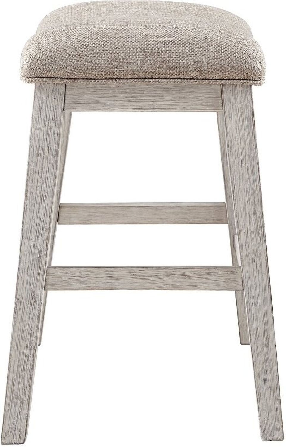 Skempton White And Light Brown Counter Height Bar Stool Set of 2 D394024