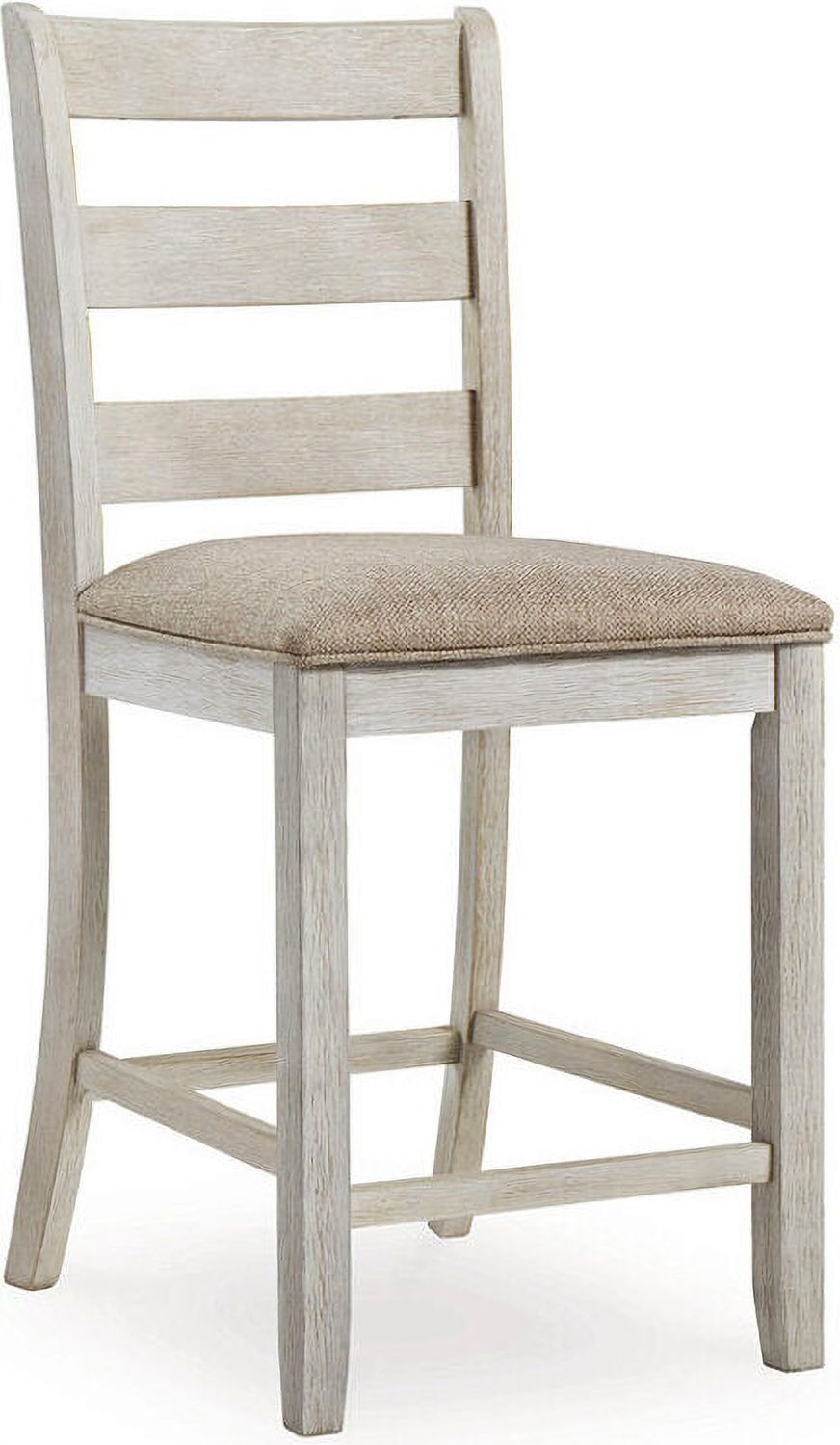 Skempton White And Light Brown Upholstered Barstool Set Of 2 D394124