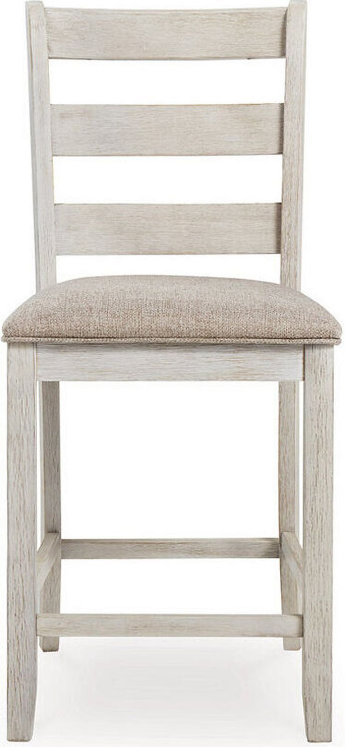 Skempton White And Light Brown Upholstered Barstool Set Of 2 D394124