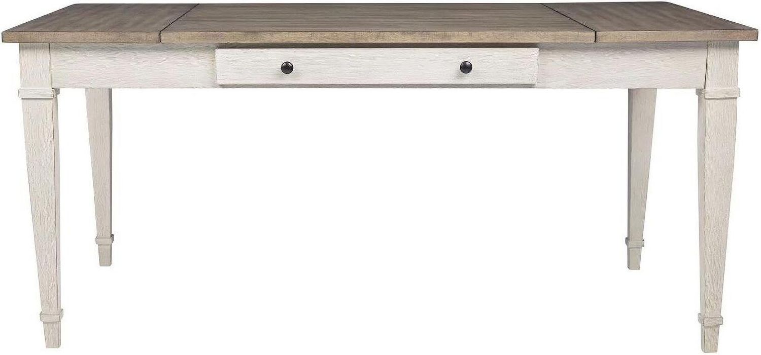 Skempton White/Light Brown Rectangular Dining Room Table w/Storage D39425