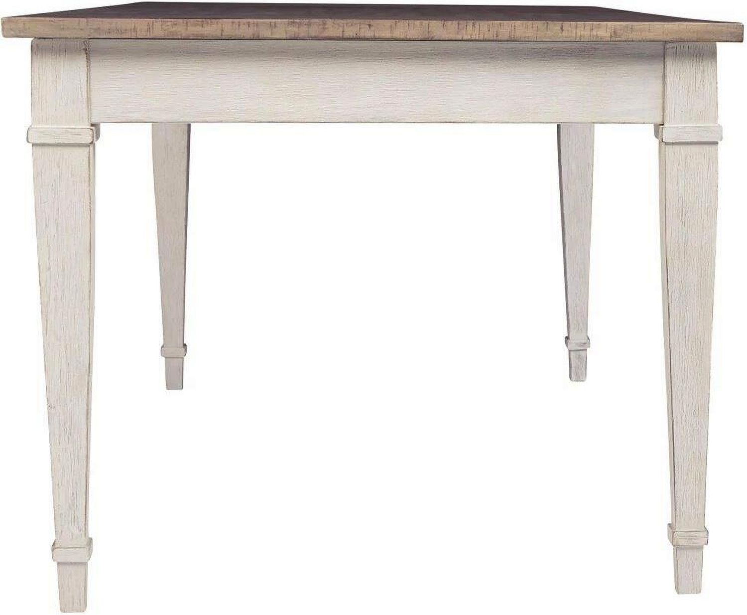 Skempton White/Light Brown Rectangular Dining Room Table w/Storage D39425
