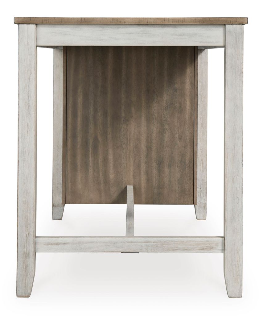 Skempton White And Light Brown Counter Height Table D39432