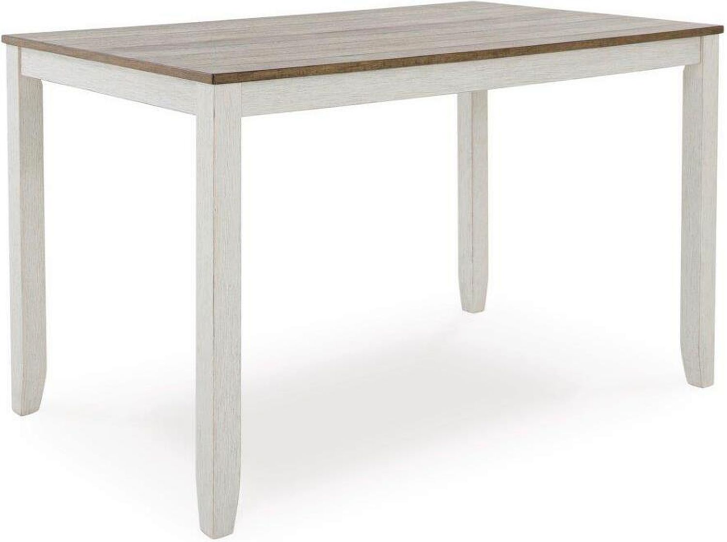 Skempton White and Brown Rectangular Dining Room Counter Set D394423