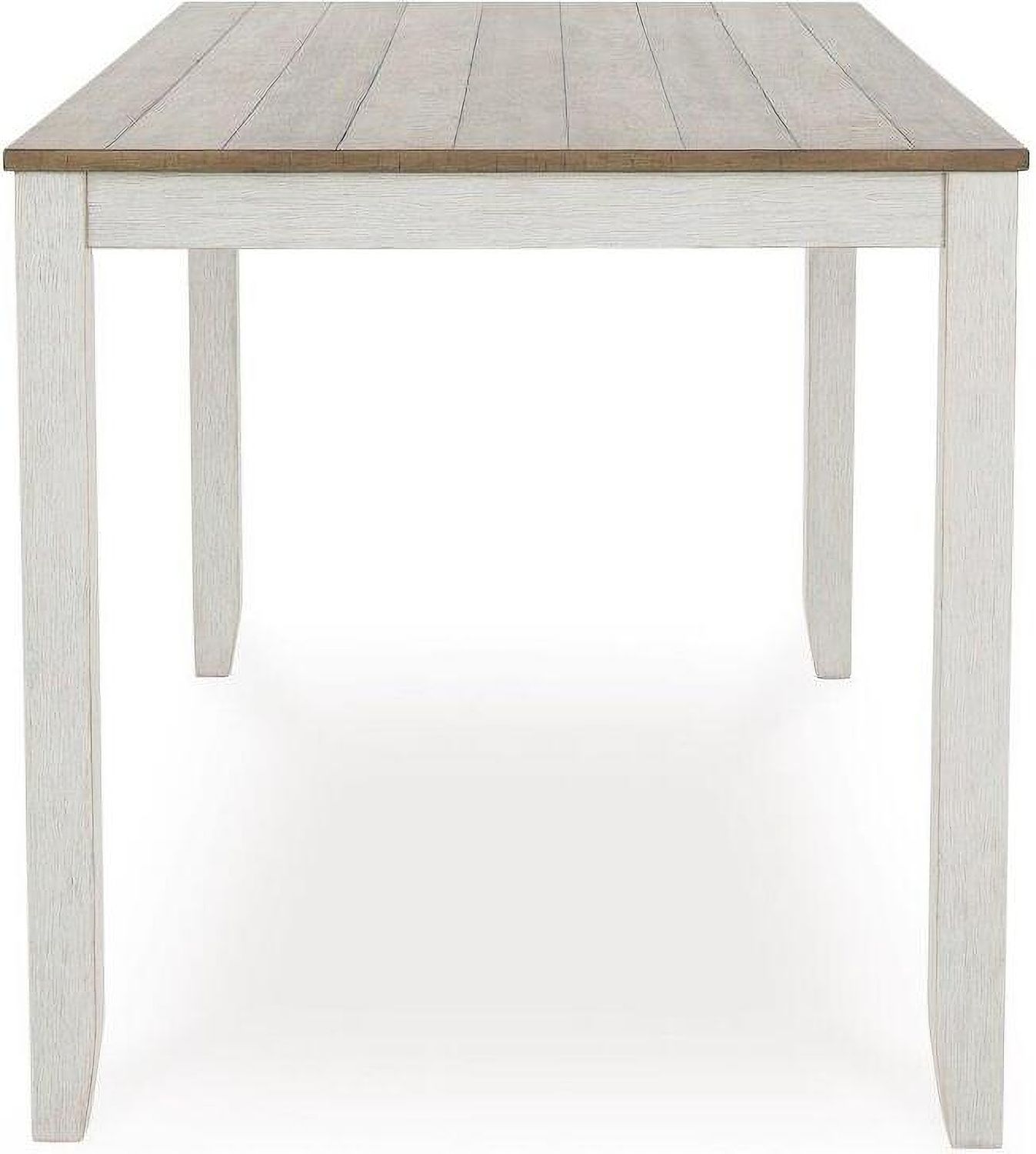 Skempton White and Brown Rectangular Dining Room Counter Set D394423