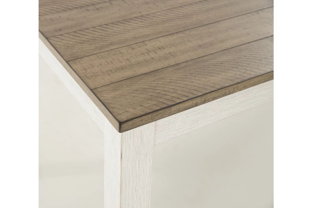 Skempton White and Brown Rectangular Dining Room Counter Set D394423