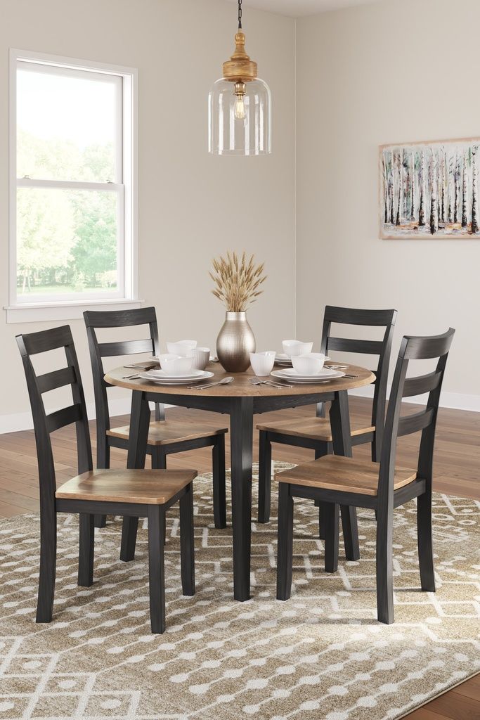 Gesthaven Dining Chair Set of 2 In Natural and Brown D39601