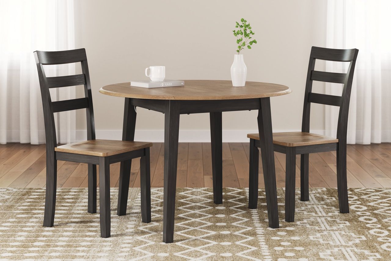 Gesthaven Dining Chair Set of 2 In Natural and Brown D39601