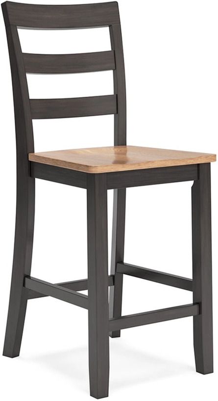 Gesthaven Counter Height Barstool Set of 2 In Natural and Brown D396124