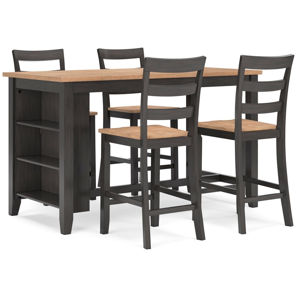 Gesthaven Counter Height Dining Table In Natural and Brown D39613
