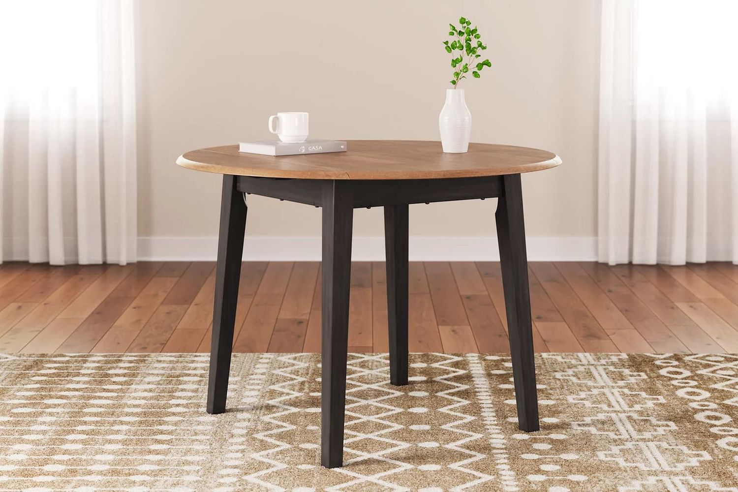 Gesthaven Dining Room Set In Natural and Brown D396D1