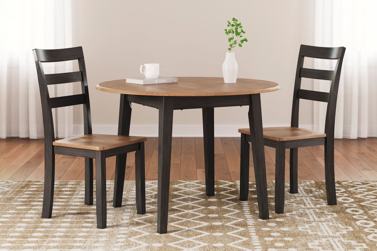 Gesthaven Dining Room Set In Natural and Brown D396D1