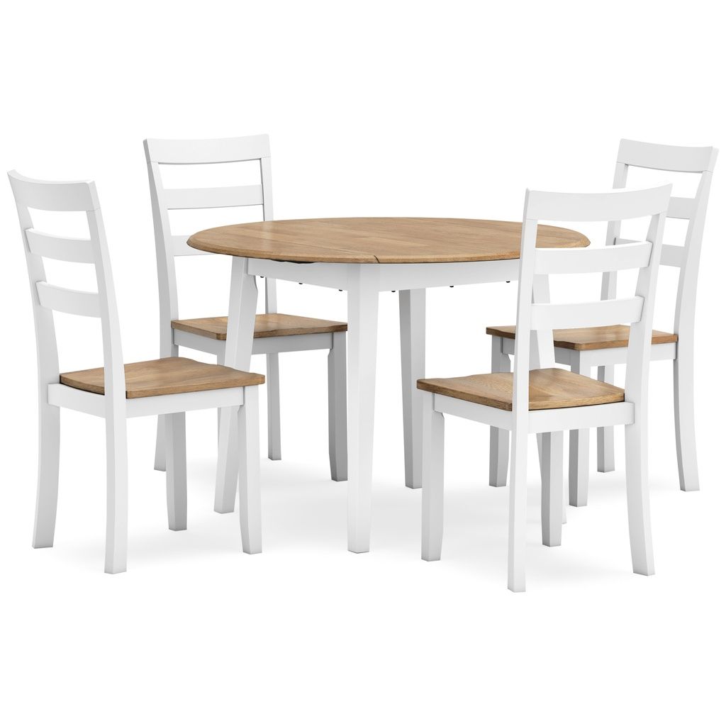 Gesthaven Dining Chair Set of 2 In Natural and White D39801