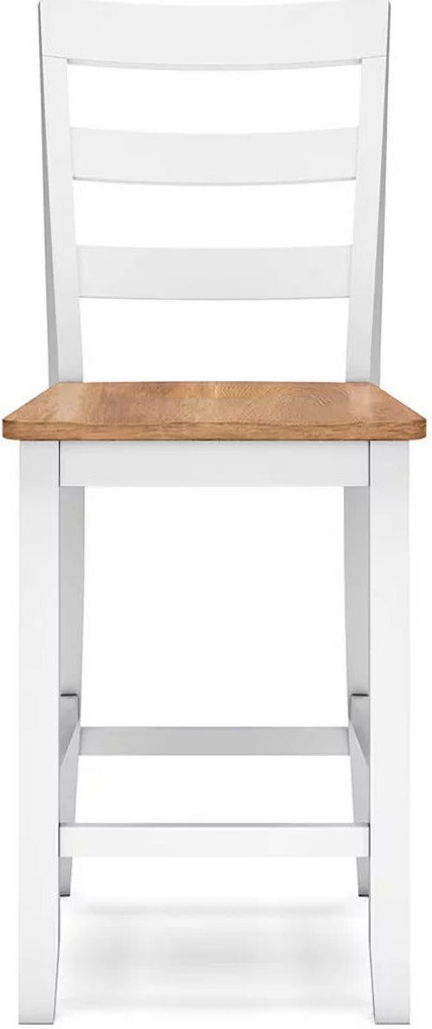 Gesthaven Counter Height Barstool Set of 2 In Natural and White D398124