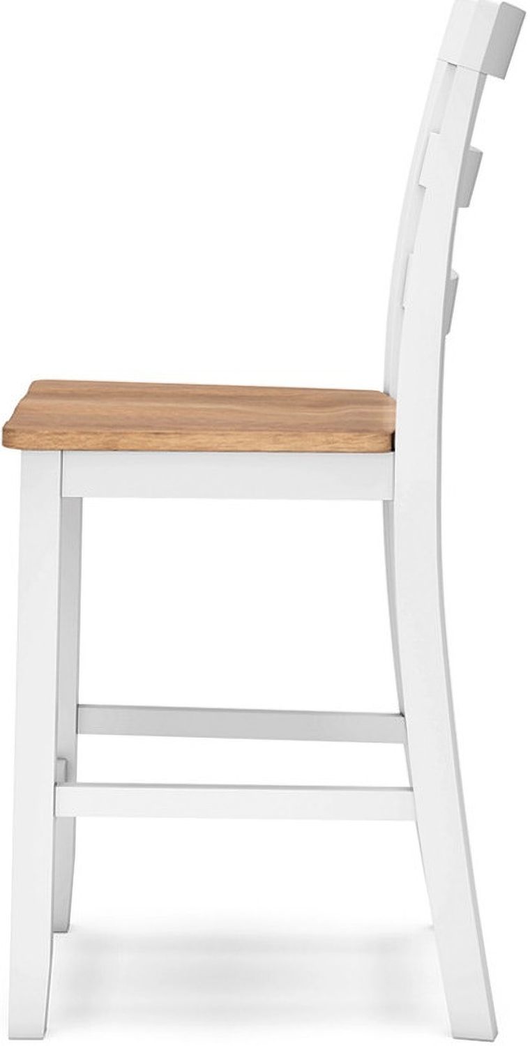 Gesthaven Counter Height Barstool Set of 2 In Natural and White D398124