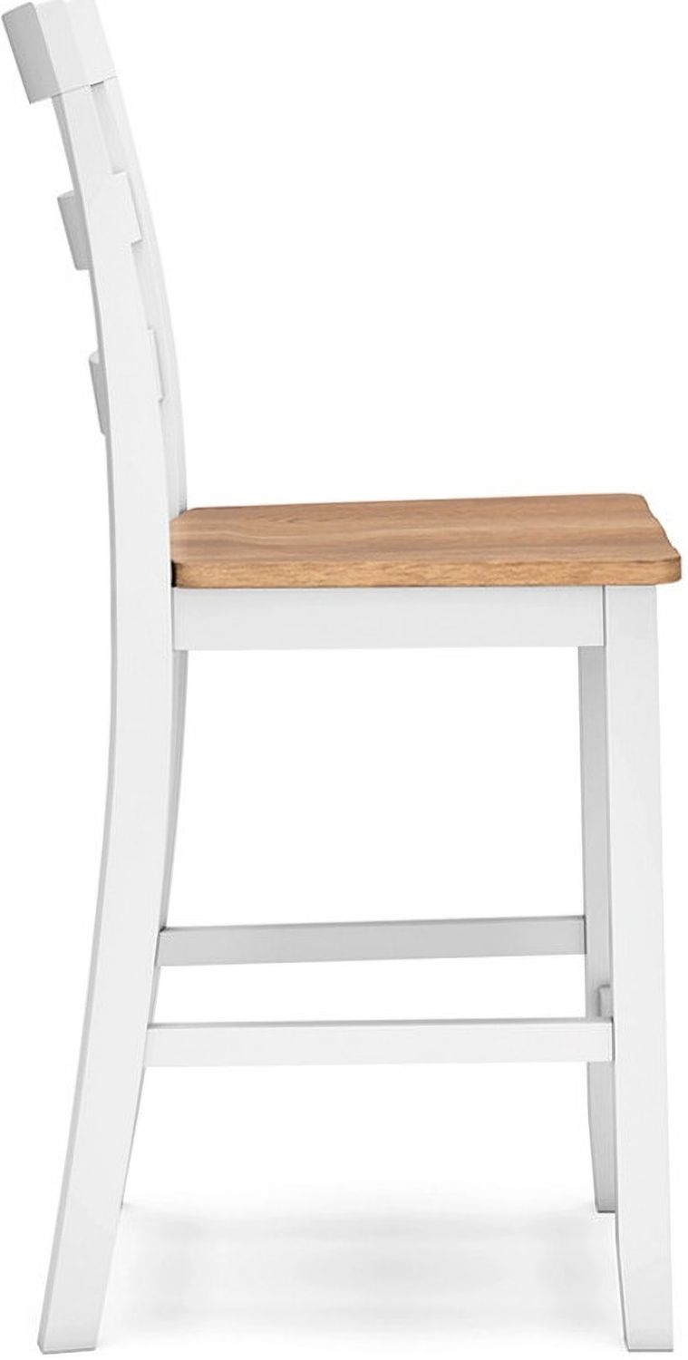 Gesthaven Counter Height Barstool Set of 2 In Natural and White D398124