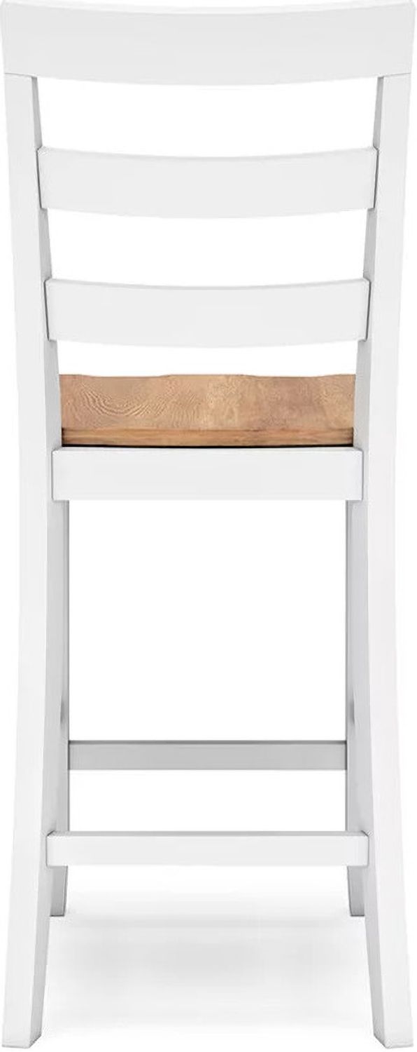 Gesthaven Counter Height Barstool Set of 2 In Natural and White D398124