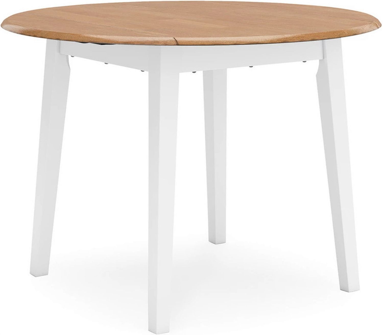 Gesthaven Dining Drop Leaf Table In Natural and White D39815