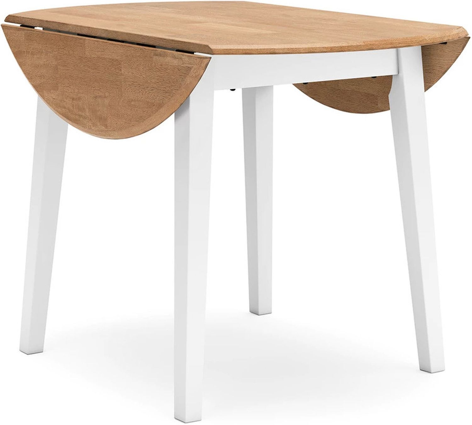 Gesthaven Dining Drop Leaf Table In Natural and White D39815