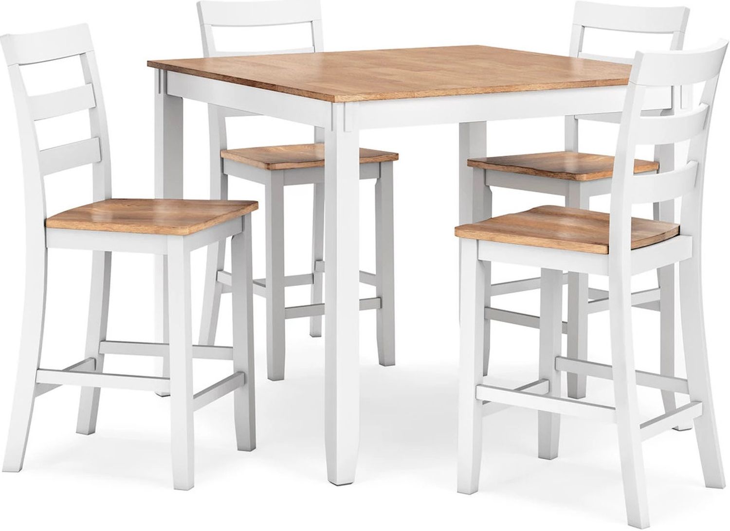 Gesthaven 5-Piece Dining Room Set In Natural and White D398223