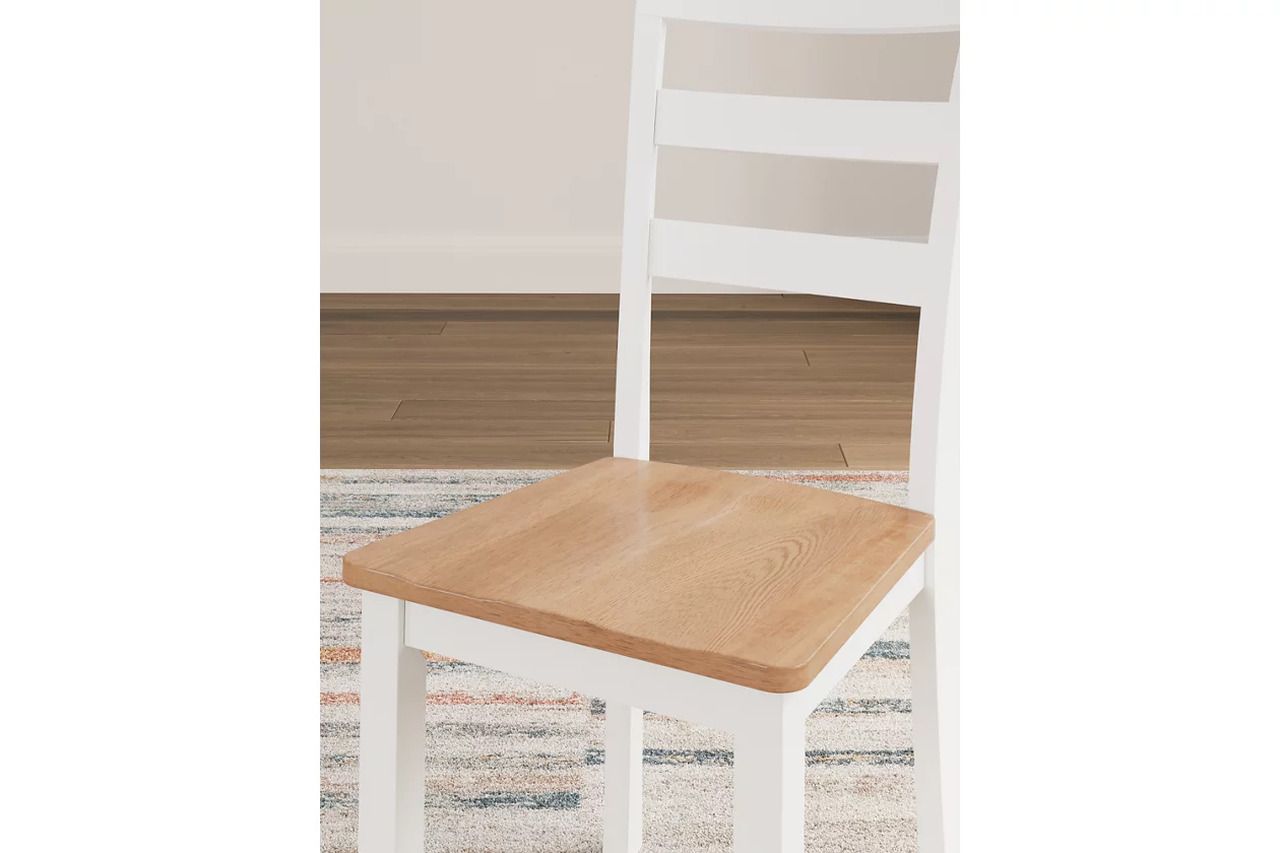 Gesthaven Dining Room Set In Natural and White D398D1