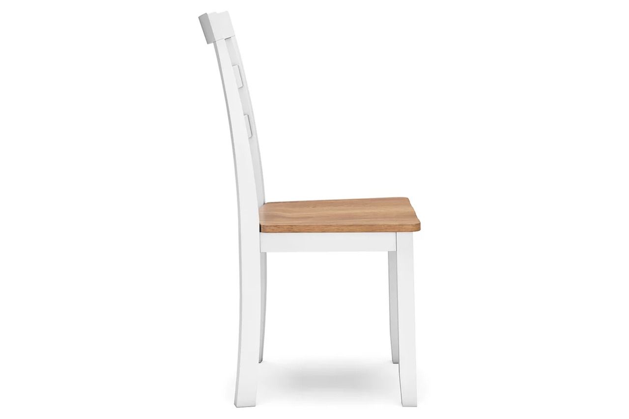 Gesthaven Dining Room Set In Natural and White D398D1
