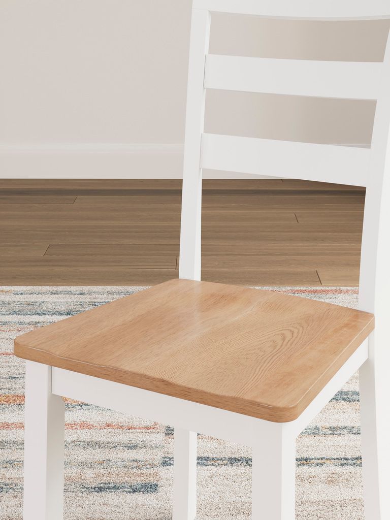 Gesthaven Dining Room Set In Natural and White D398D1