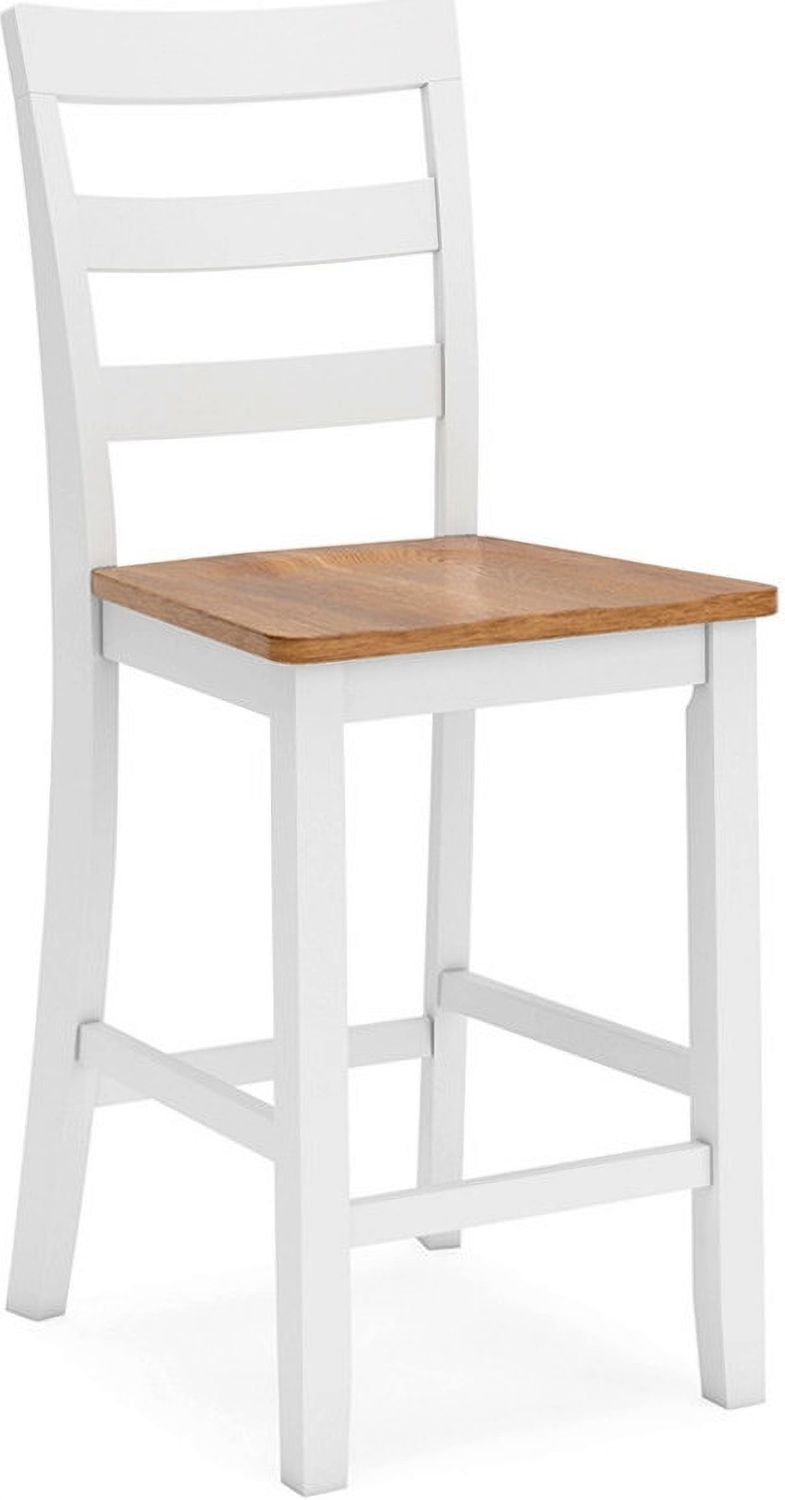 Gesthaven Counter Height Dining Room Set In Natural and White D398D2