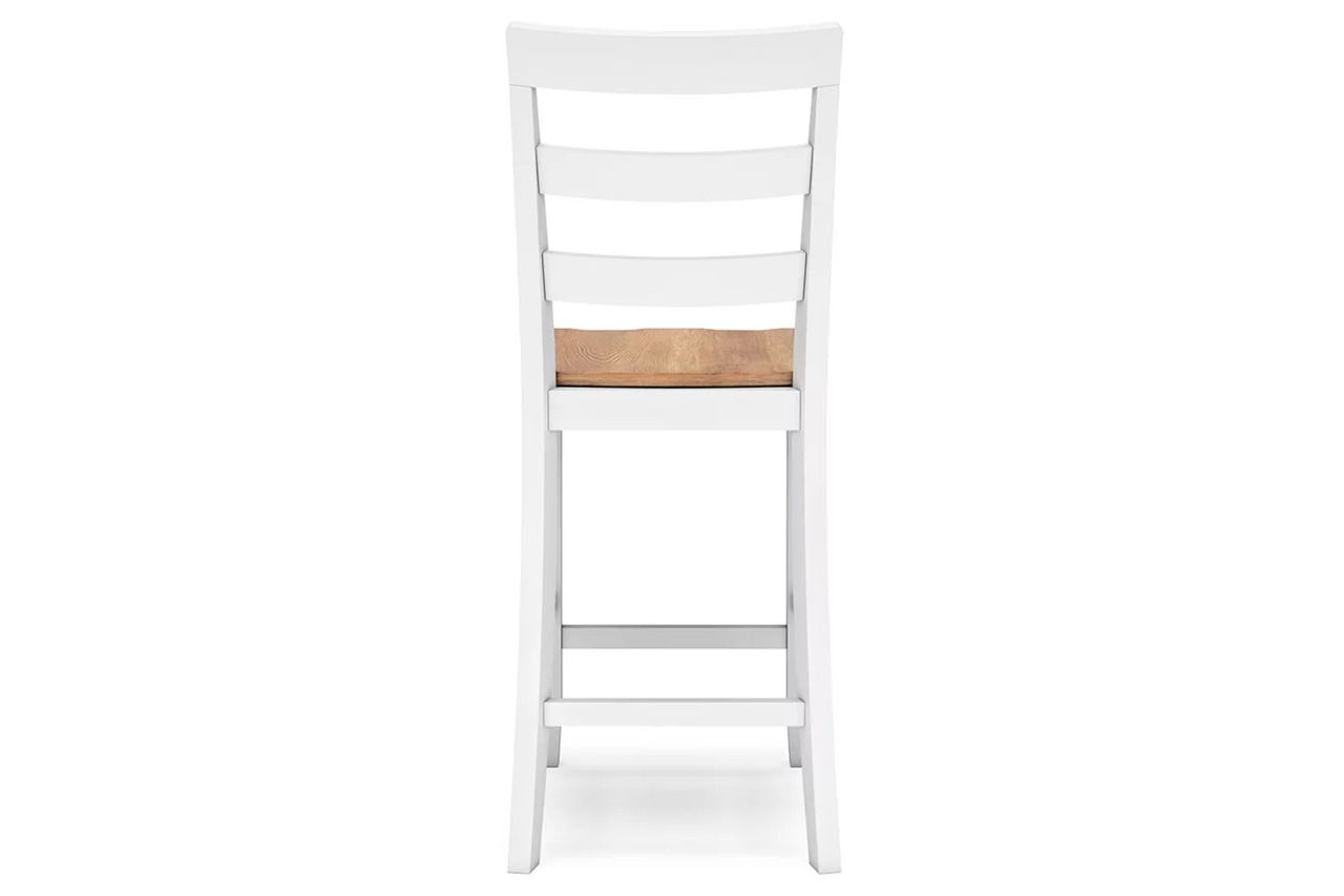 Gesthaven Counter Height Dining Room Set In Natural and White D398D2