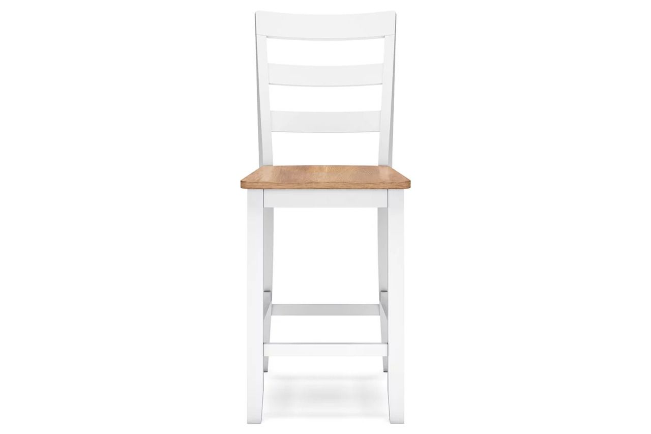 Gesthaven Counter Height Dining Room Set In Natural and White D398D2