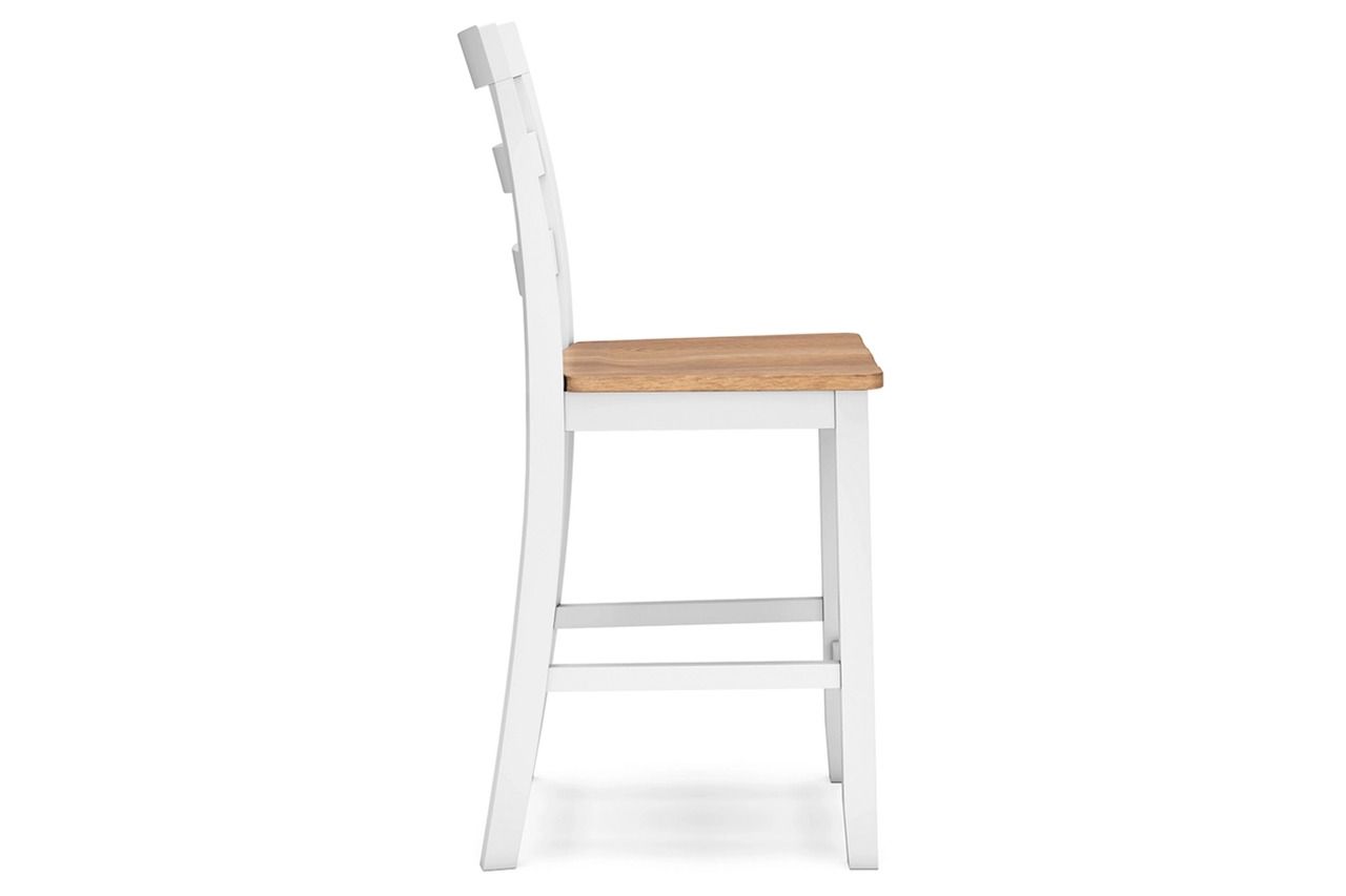 Gesthaven Counter Height Dining Room Set In Natural and White D398D2