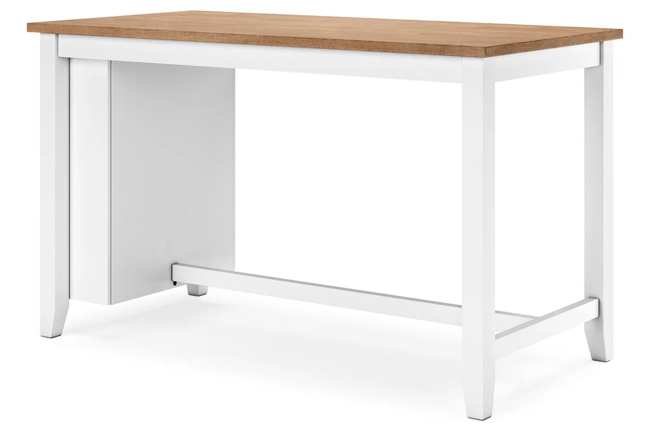 Gesthaven Counter Height Dining Room Set In Natural and White D398D2