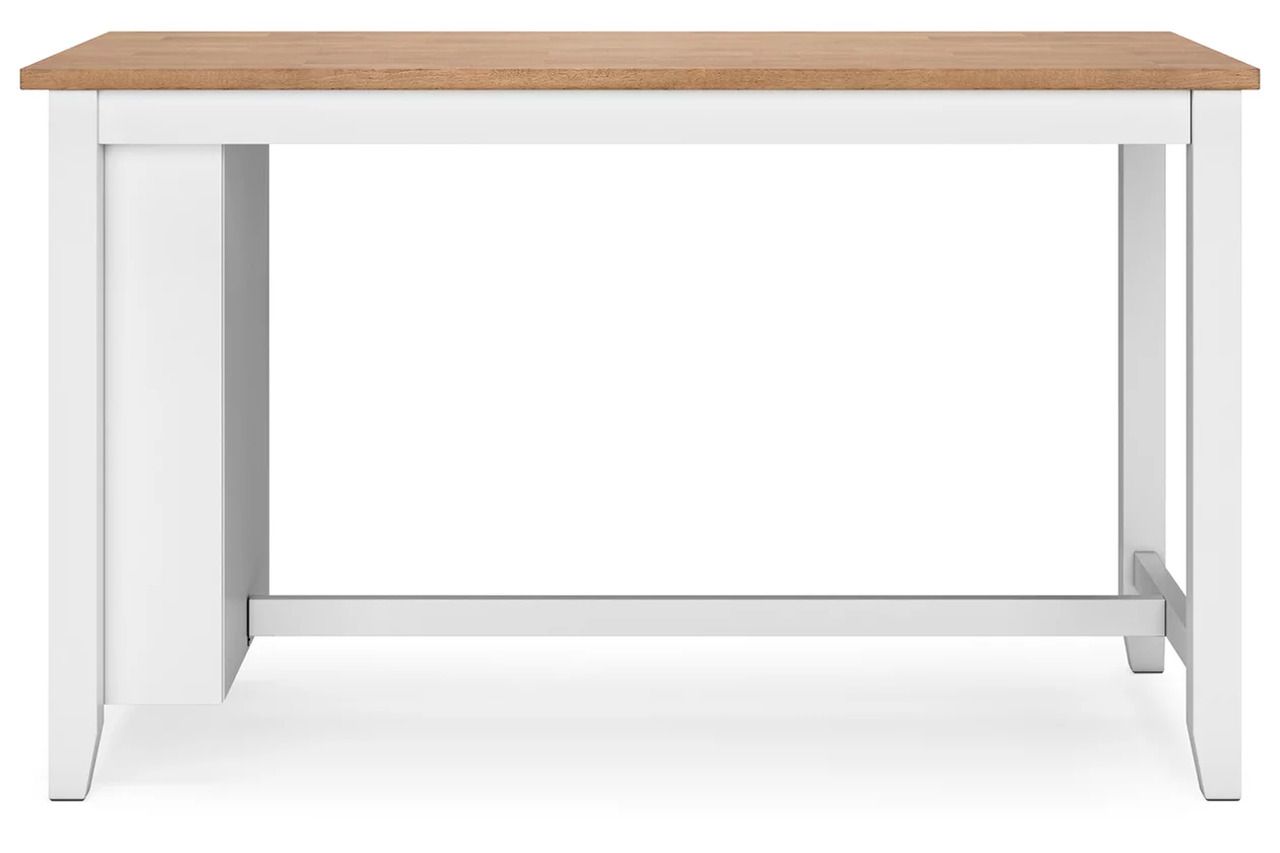 Gesthaven Counter Height Dining Room Set In Natural and White D398D2