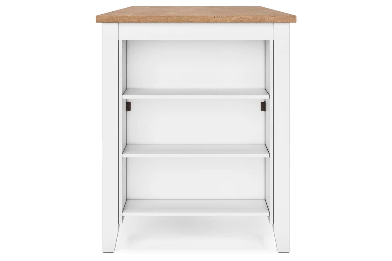 Gesthaven Counter Height Dining Room Set In Natural and White D398D2