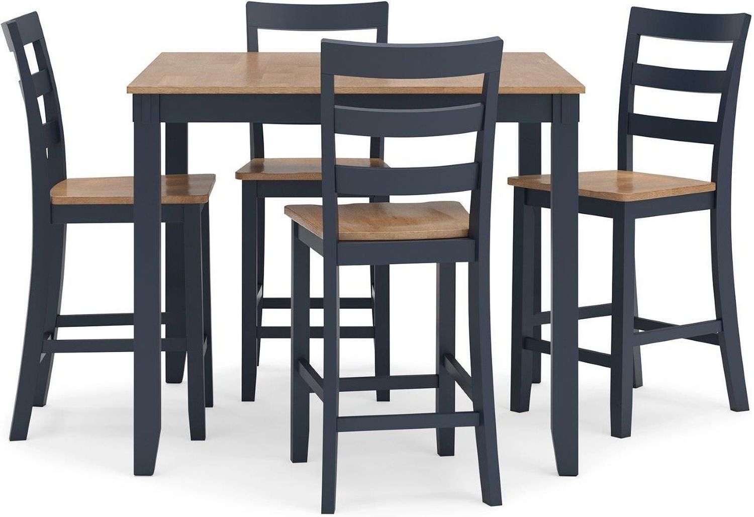 Gesthaven 5-Piece Dining Room Set In Natural and Blue D399223