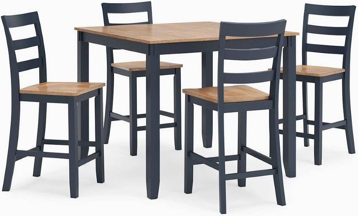Gesthaven 5-Piece Dining Room Set In Natural and Blue D399223