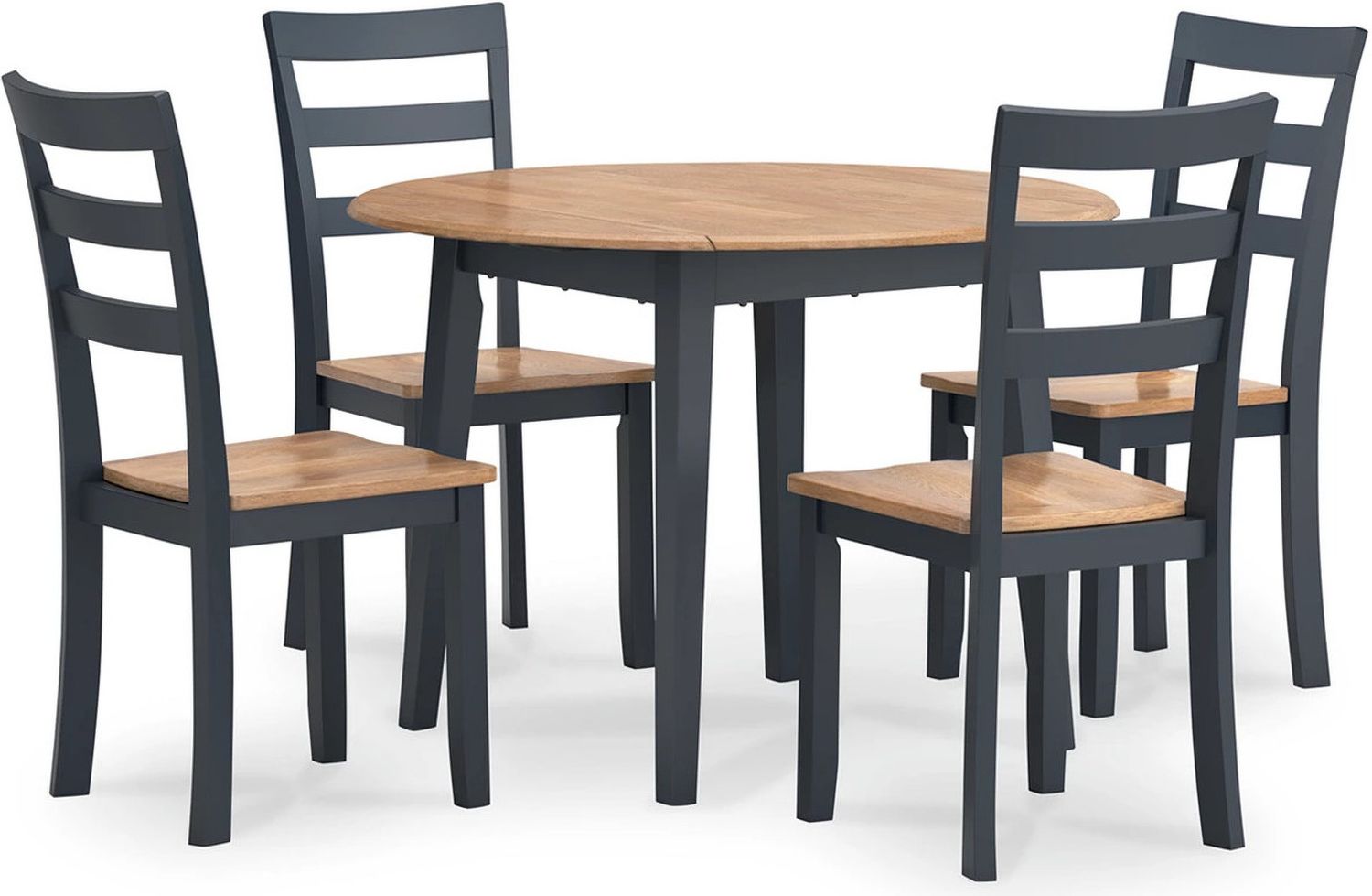 Gesthaven Dining Room Set In Natural and Blue D399D1