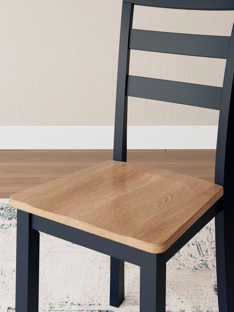 Gesthaven Dining Room Set In Natural and Blue D399D1