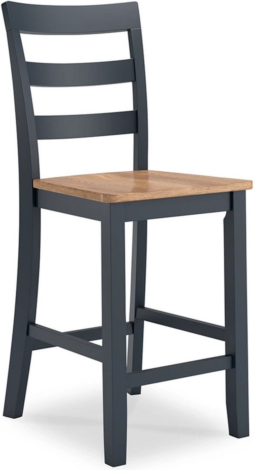 Gesthaven Counter Height Dining Room Set In Natural and Blue D399D2