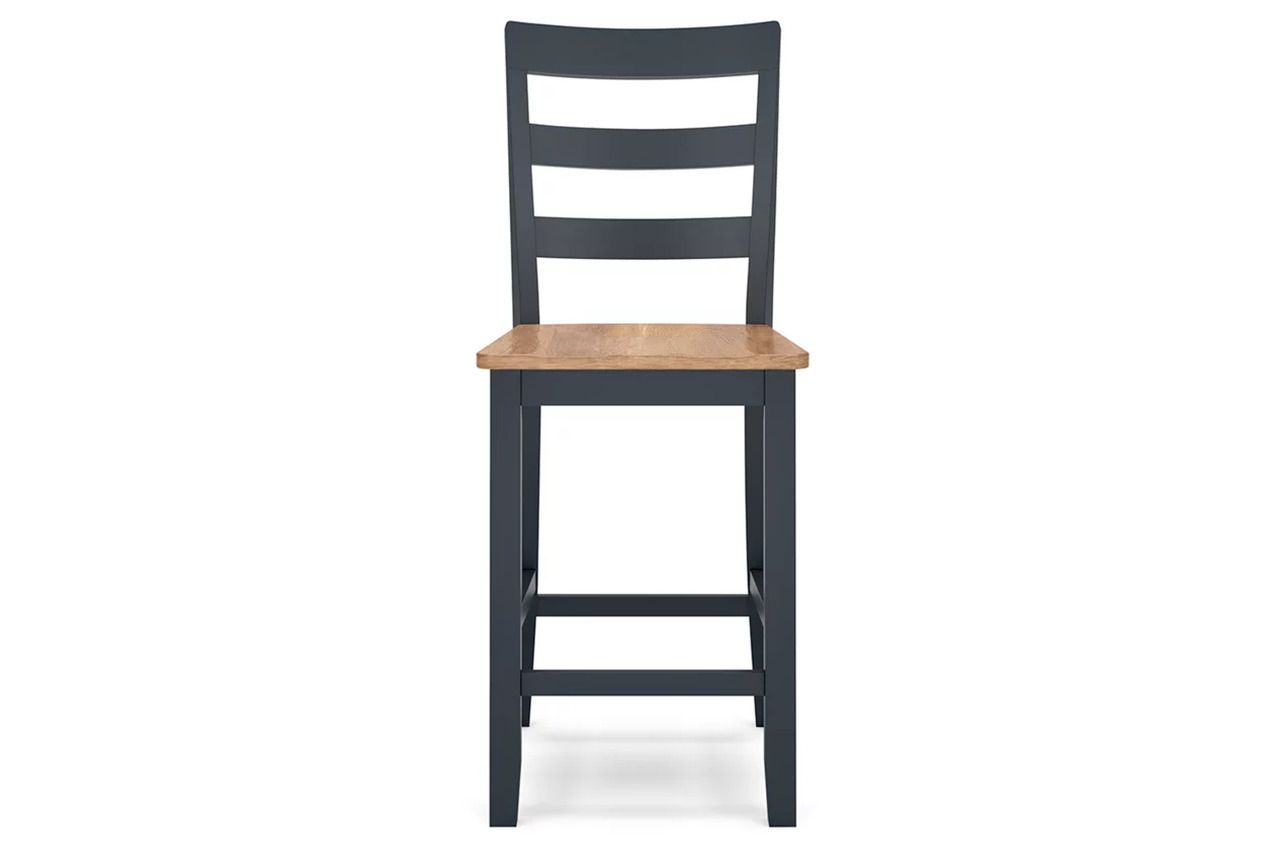 Gesthaven Counter Height Dining Room Set In Natural and Blue D399D2