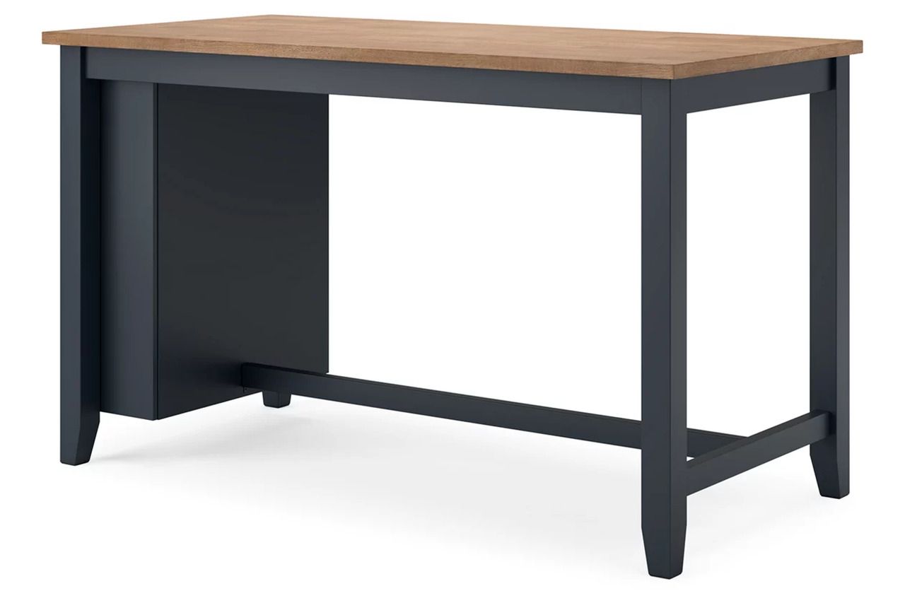 Gesthaven Counter Height Dining Room Set In Natural and Blue D399D2