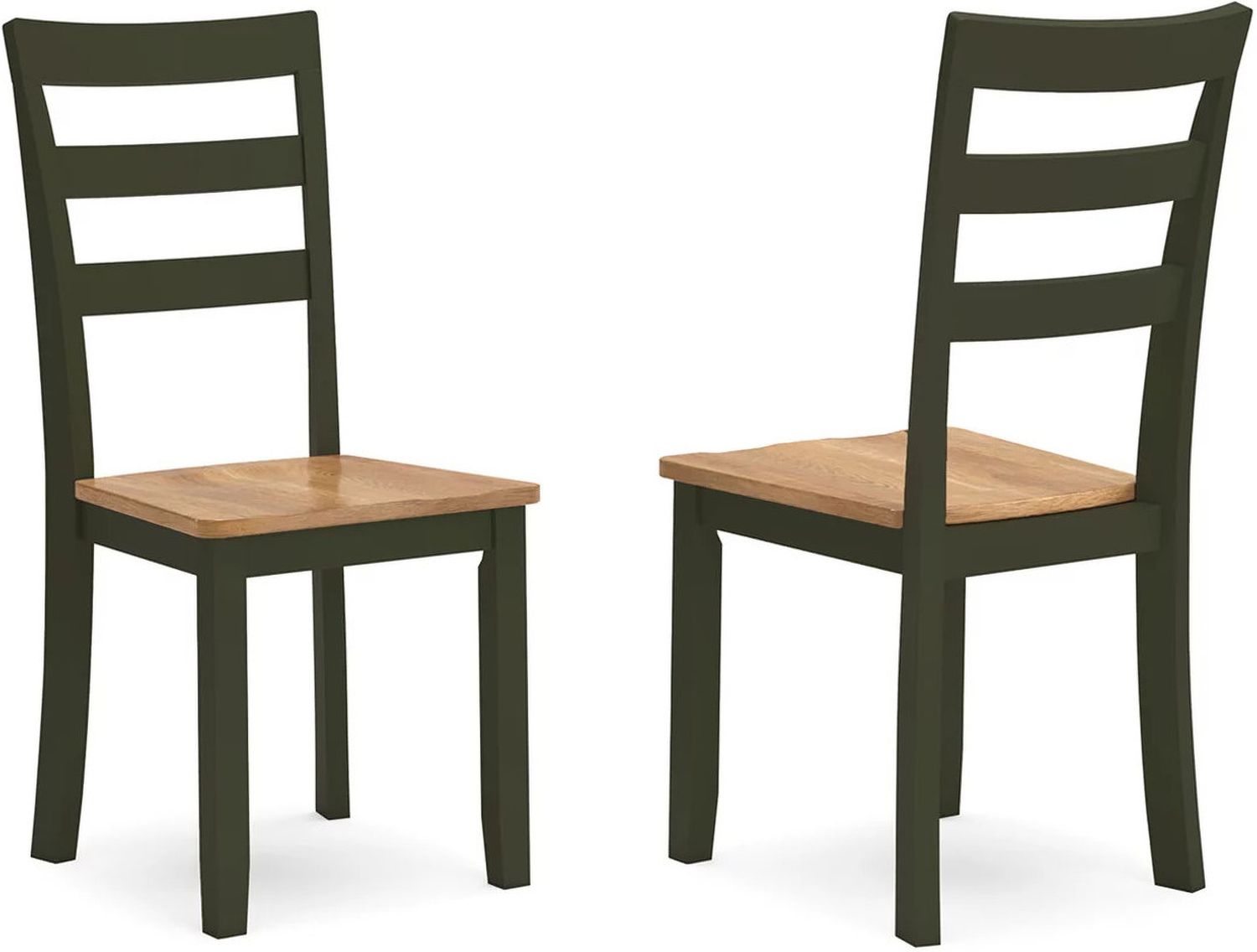 Gesthaven Dining Chair Set of 2 In Natural and Green D40101