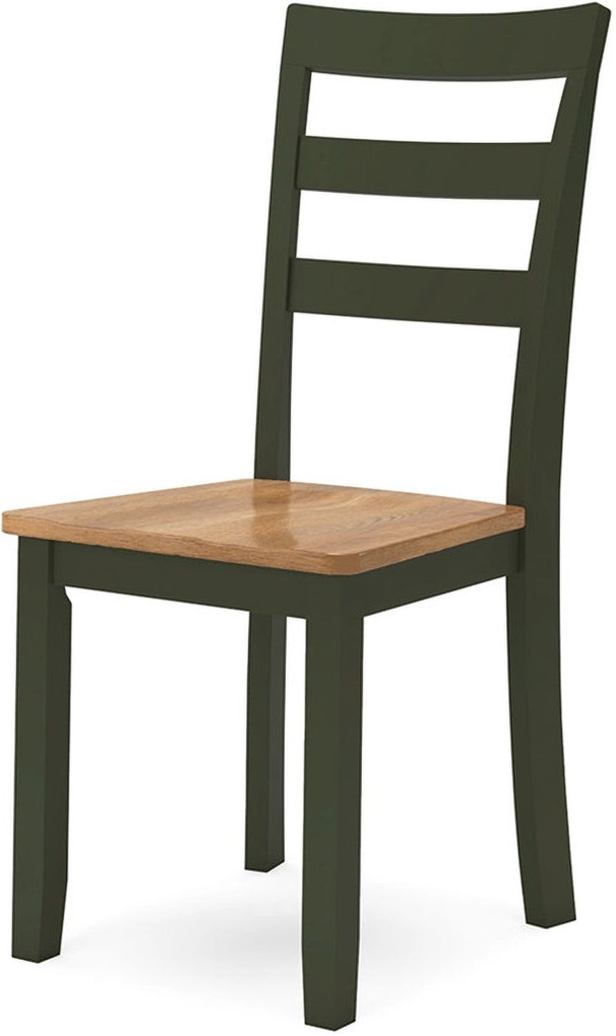 Gesthaven Dining Chair Set of 2 In Natural and Green D40101