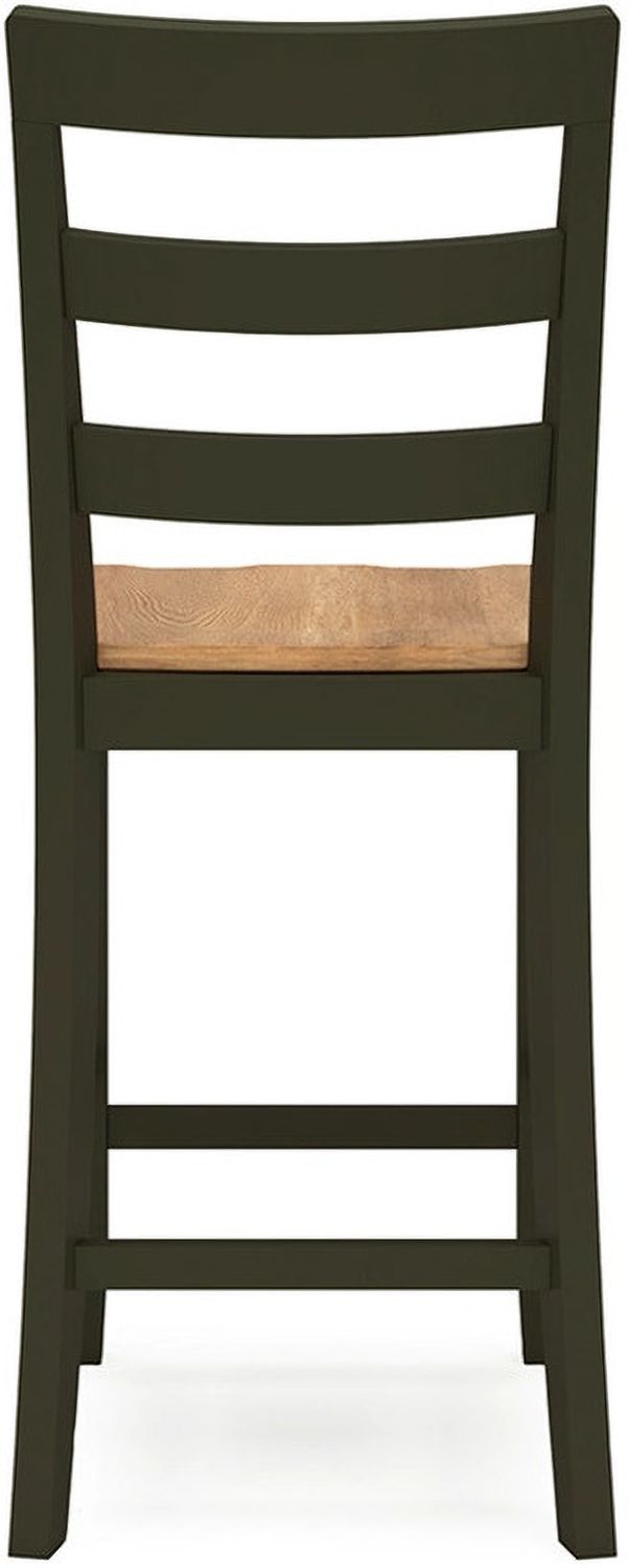 Gesthaven Counter Height Barstool Set of 2 In Natural and Green D401124