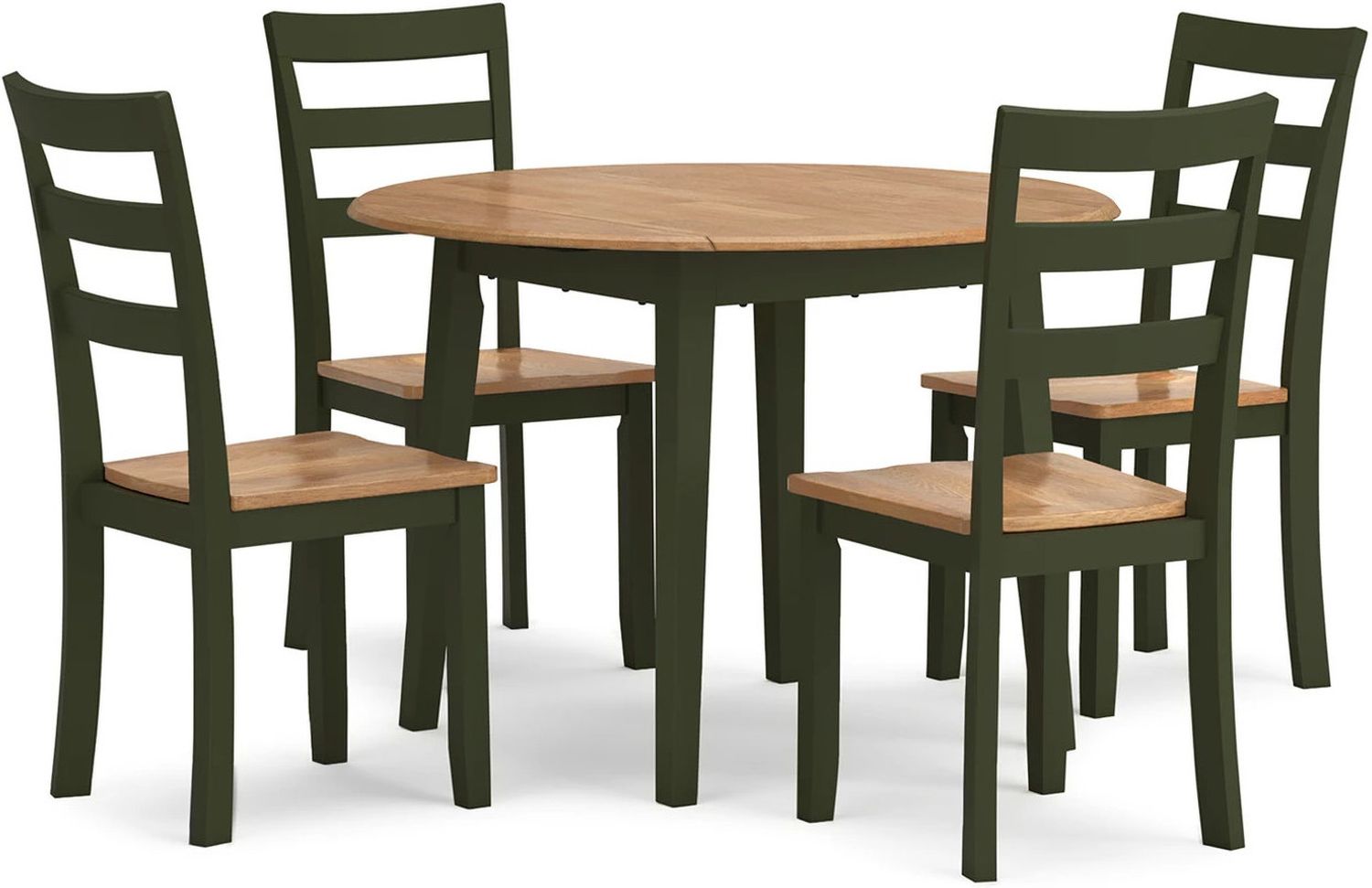 Gesthaven Dining Room Set In Natural and Green D401D1