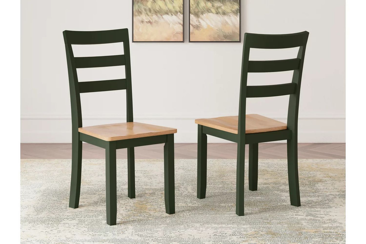Gesthaven Dining Room Set In Natural and Green D401D1