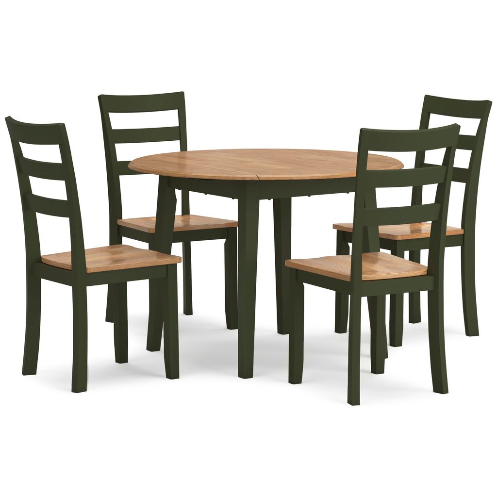 Gesthaven Dining Room Set In Natural and Green D401D1