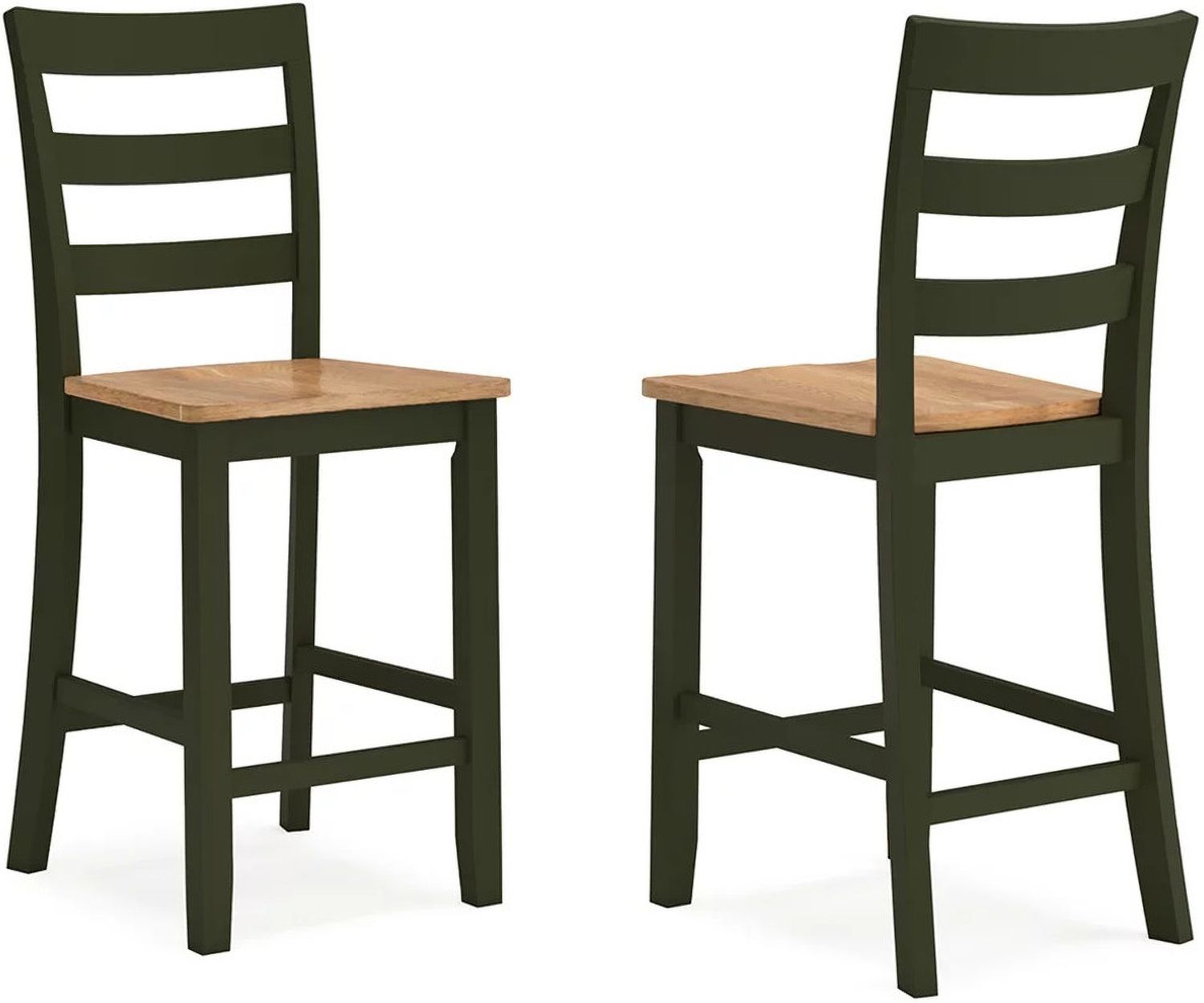 Gesthaven Counter Height Dining Room Set In Natural and Green D401D2