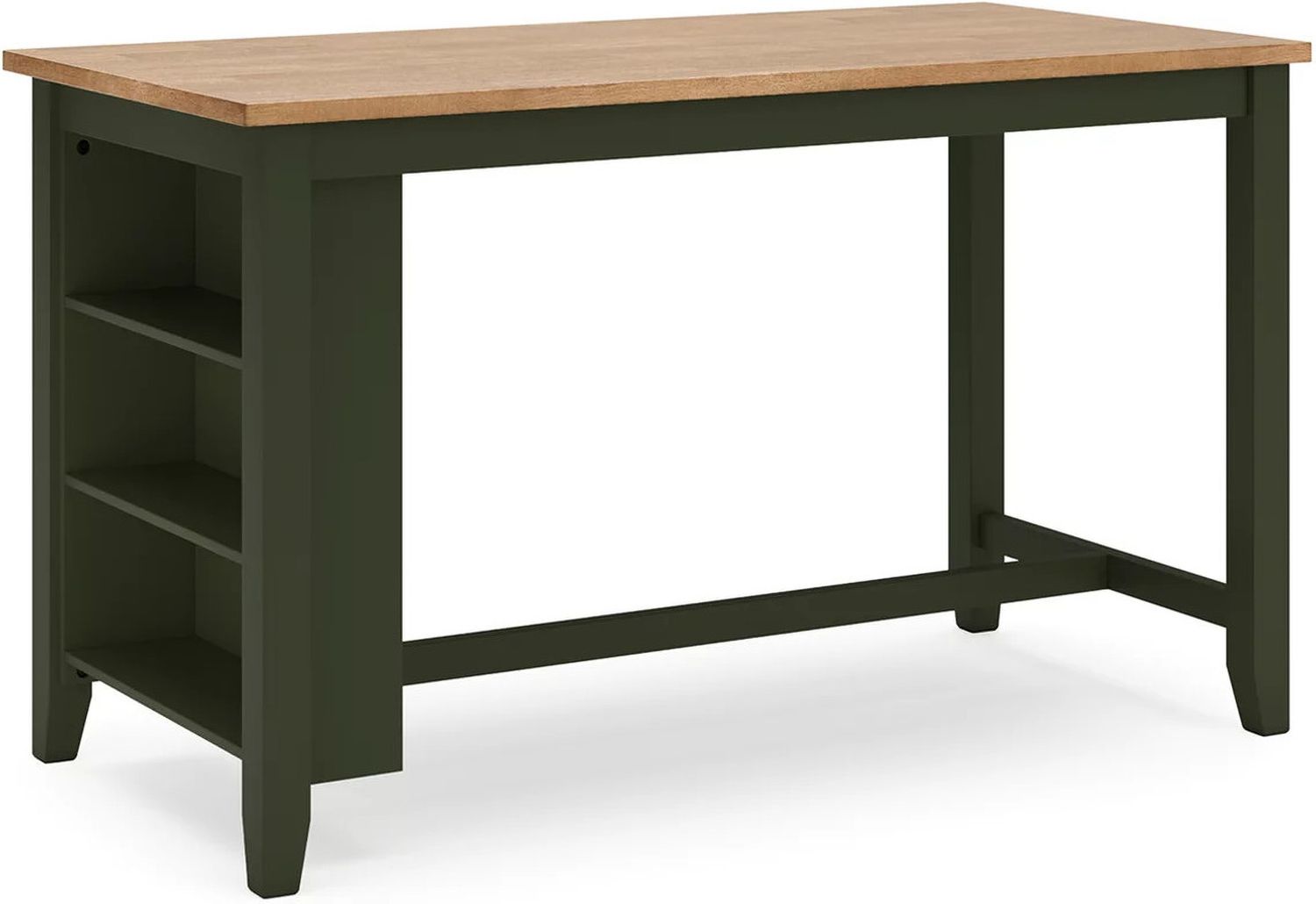 Gesthaven Counter Height Dining Room Set In Natural and Green D401D2