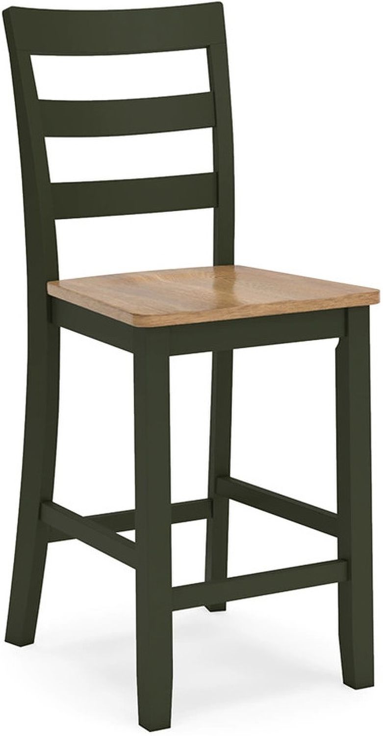 Gesthaven Counter Height Dining Room Set In Natural and Green D401D2